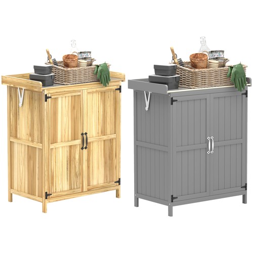 Outsunny gartenschrank holz - outsunny,