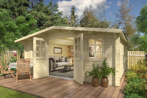 34mm gartenhaus 400x400 - 400x400, cm