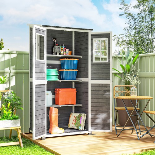 Outsunny gartenschrank holz - outsunny,