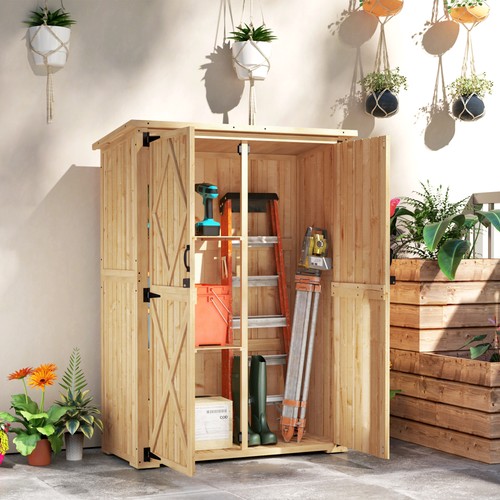 Outsunny gartenschrank holz - outsunny,